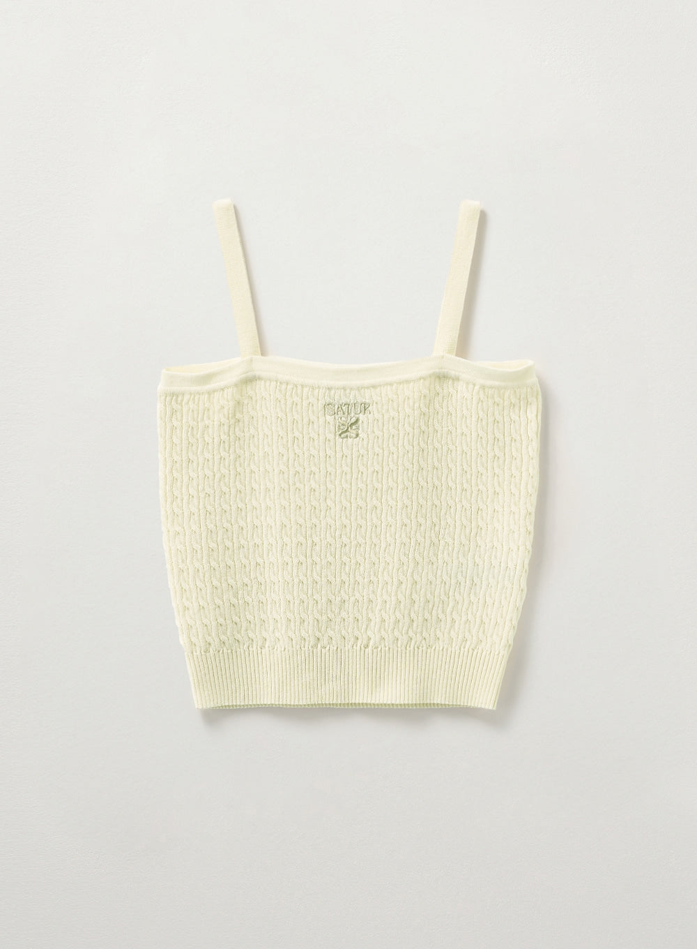[satur] (W) Cable Knit Camisole - Cream