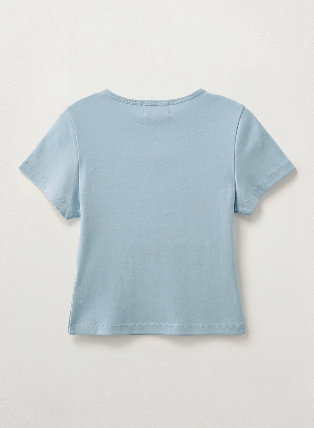 [satur] (W) Bon Voyage Slim Fit Crop T-Shirt - Sky Blue
