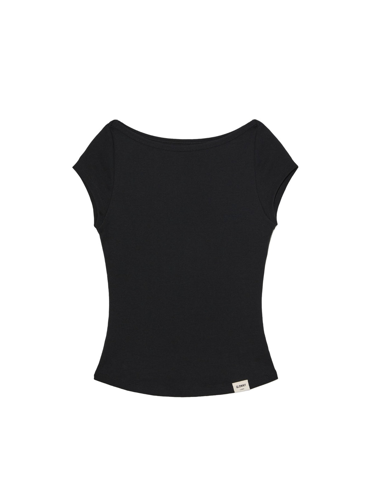 GLOWNY G Classic Boat Neck Tee (Black)