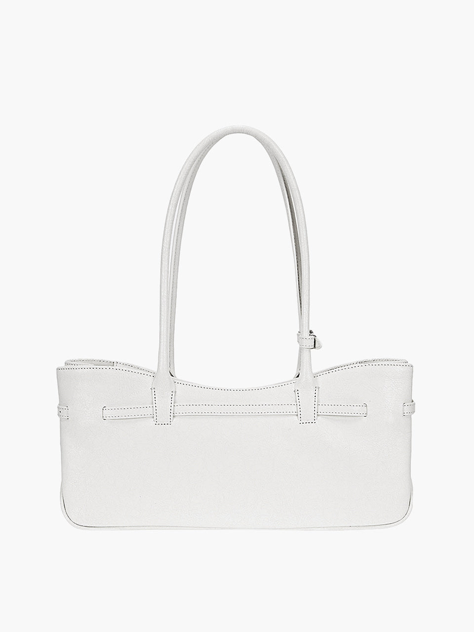 Margesherwood Grandma Used Shoulder Bag off white cracked