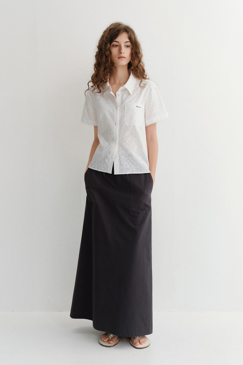 Dunst Laced Organic Crafted Shirt White