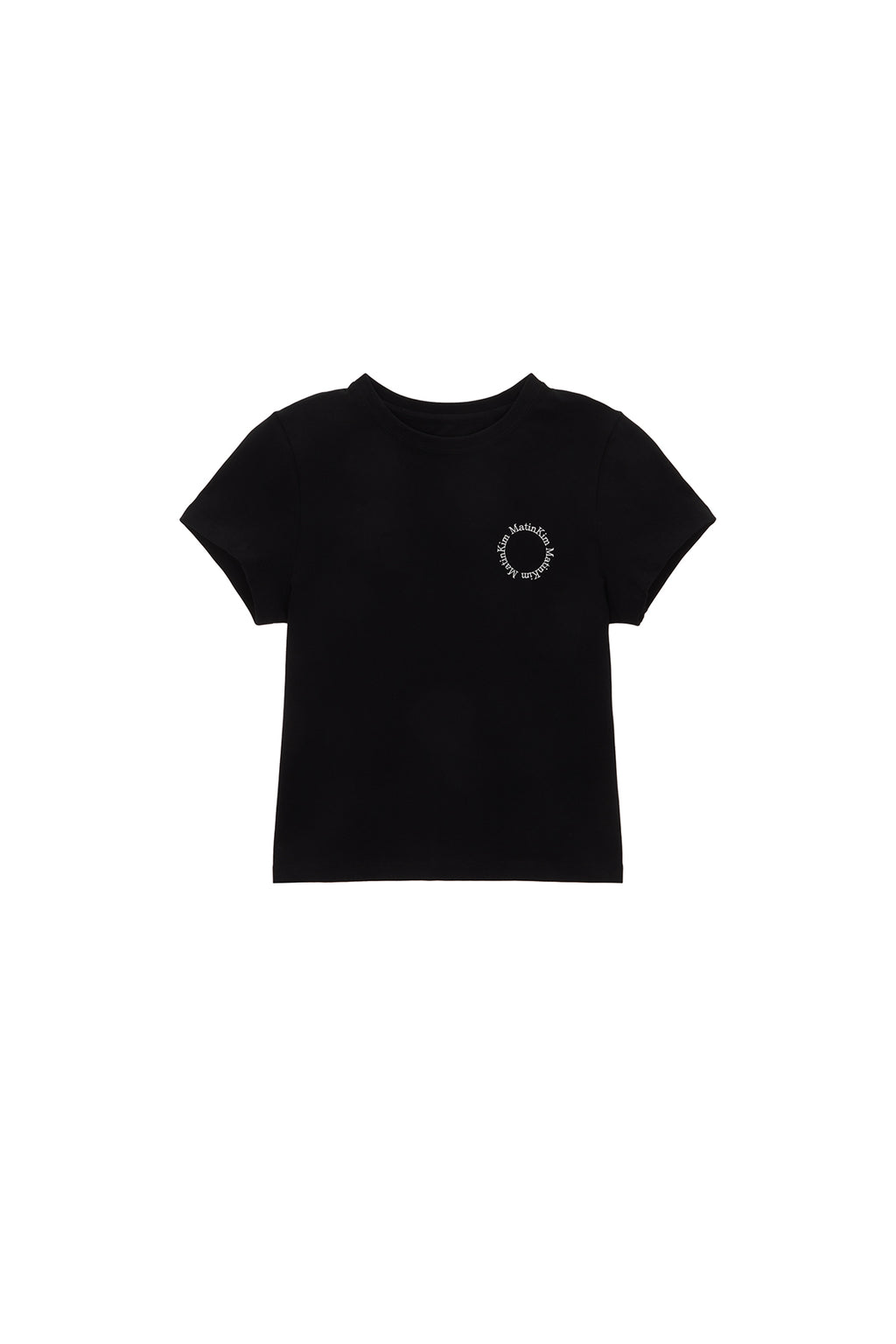 Matinkim Matin Circle Logo Crop Top IN Black