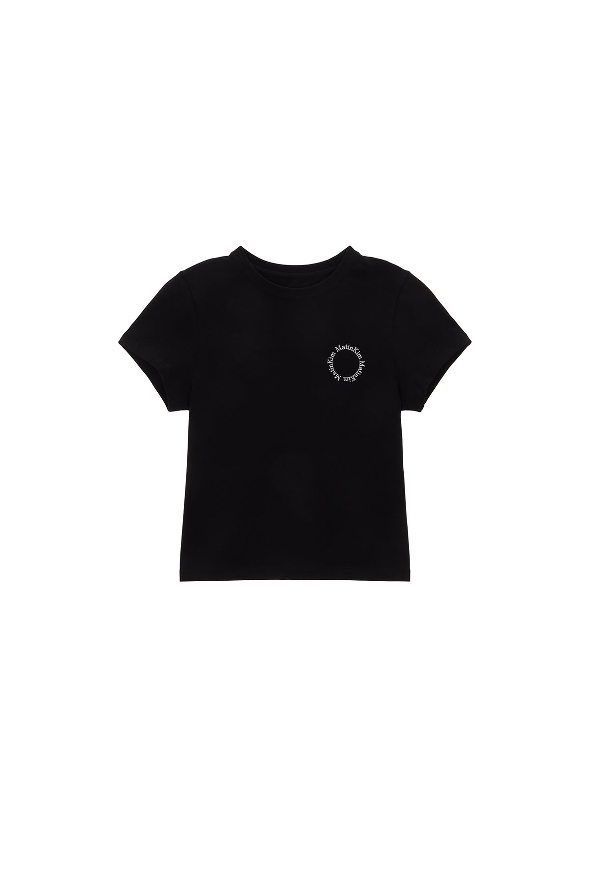 Matinkim Matin Kim Matin Circle Logo Crop Top IN Black