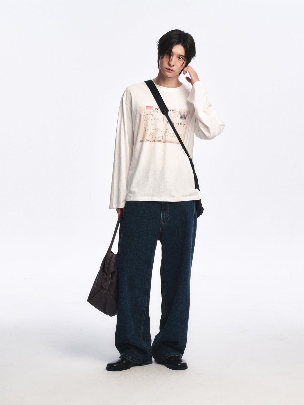 Low Classic Postcard Long Sleeve Tee Off White