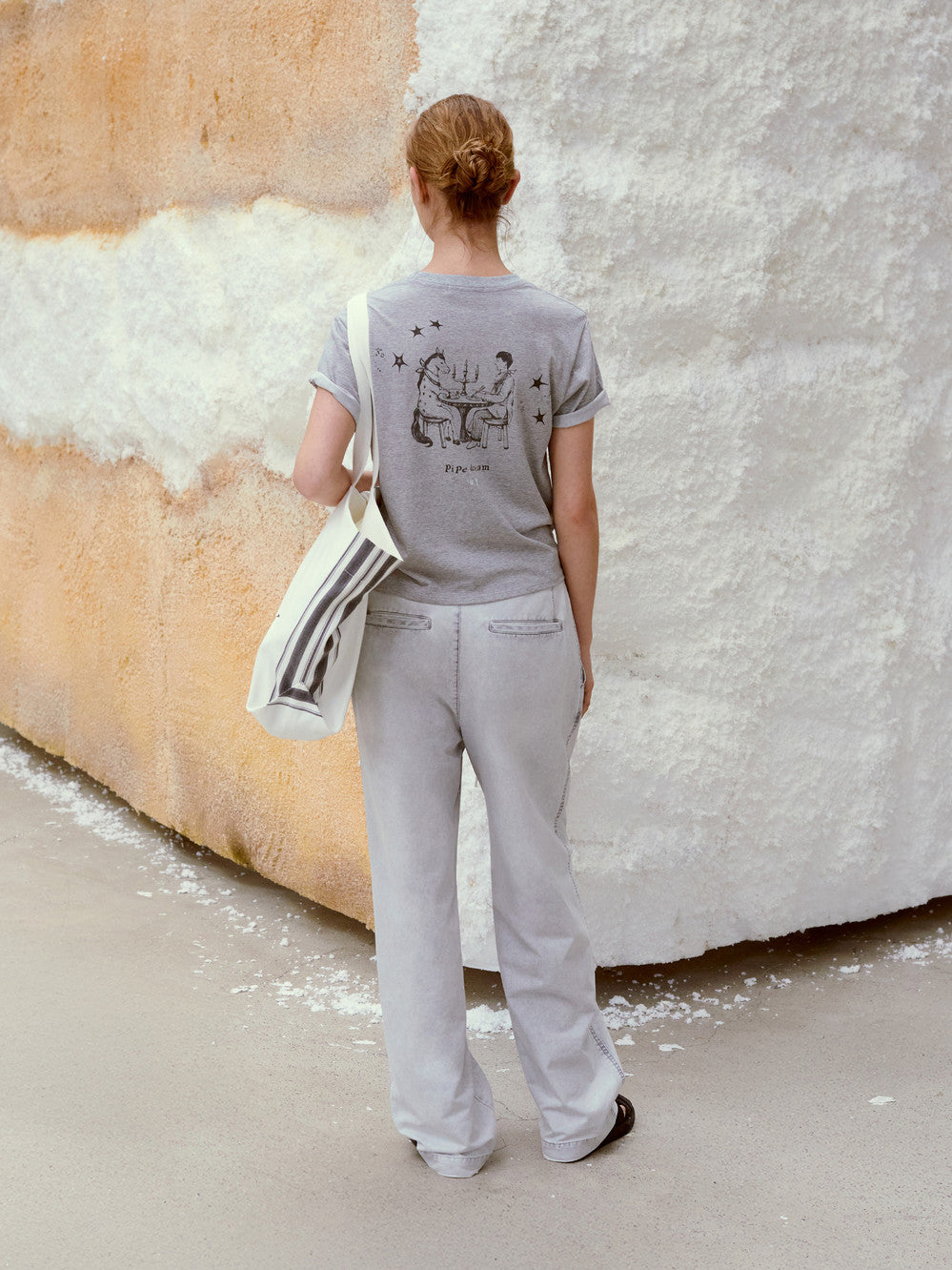Low Classic Pipe Dream Mini T-Shirt Melange Grey