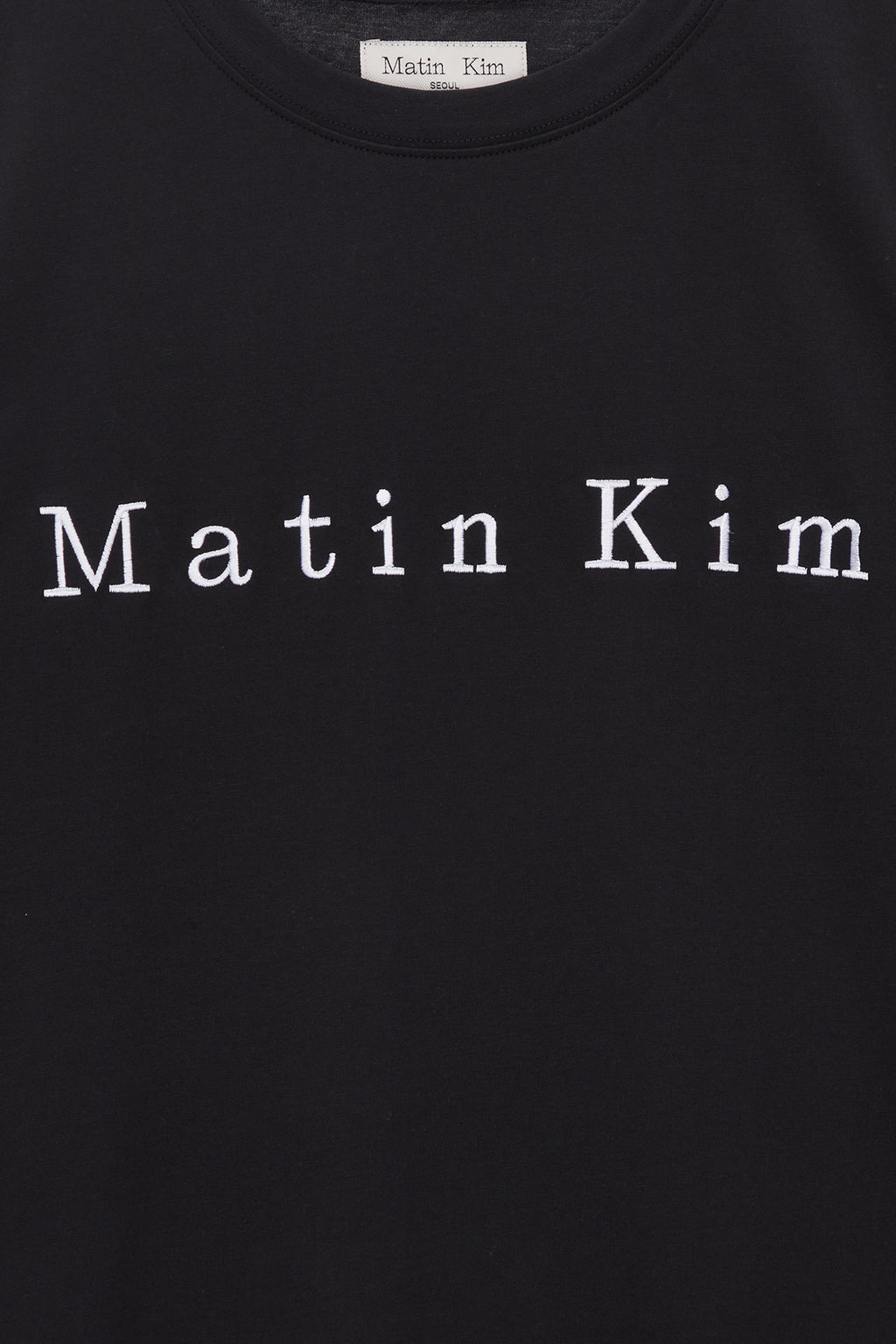 [matinkim] MATIN EMBROIDERY LOGO TOP IN BLACK