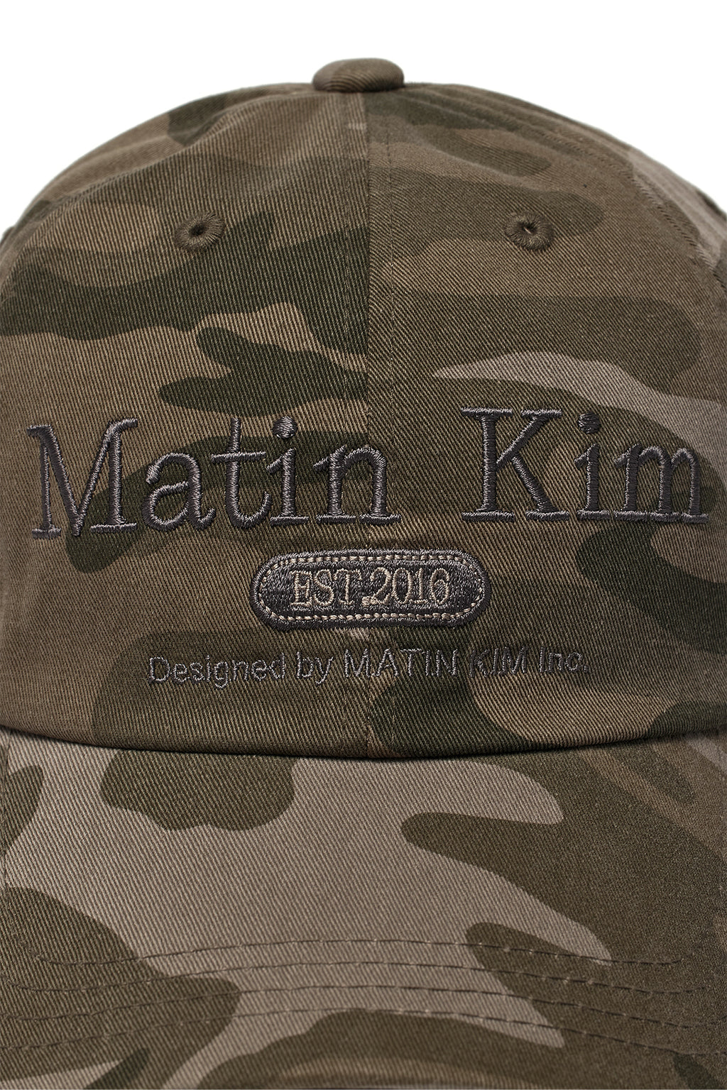 [matinkim] CAMOUFLAGE LOGO BALL CAP IN KHAKI