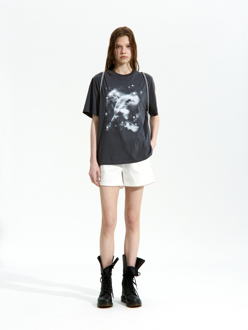 Low Classic Dolphin T-Shirt Charcoal