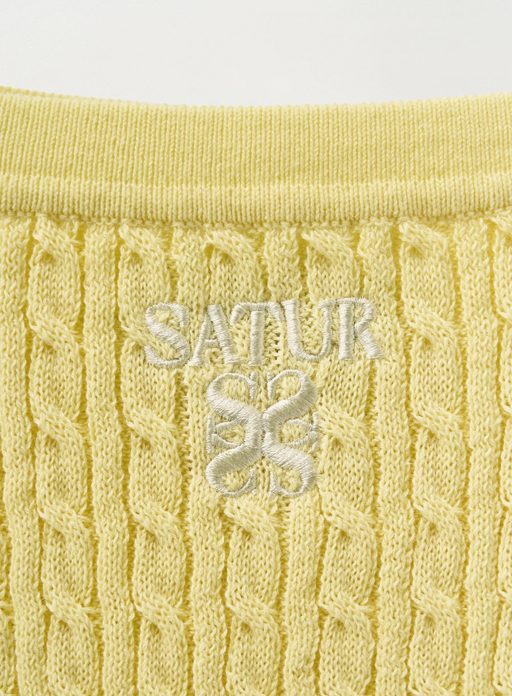 [satur] (W) Cable Knit Camisole - Yellow