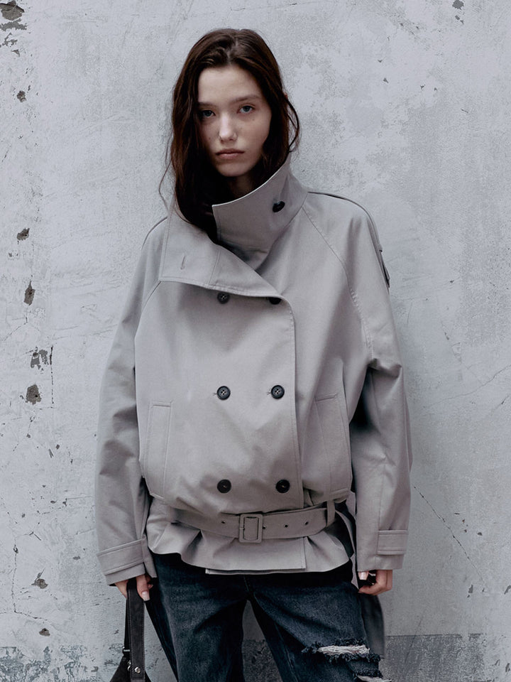 Raive Belted Half Trench Jacket