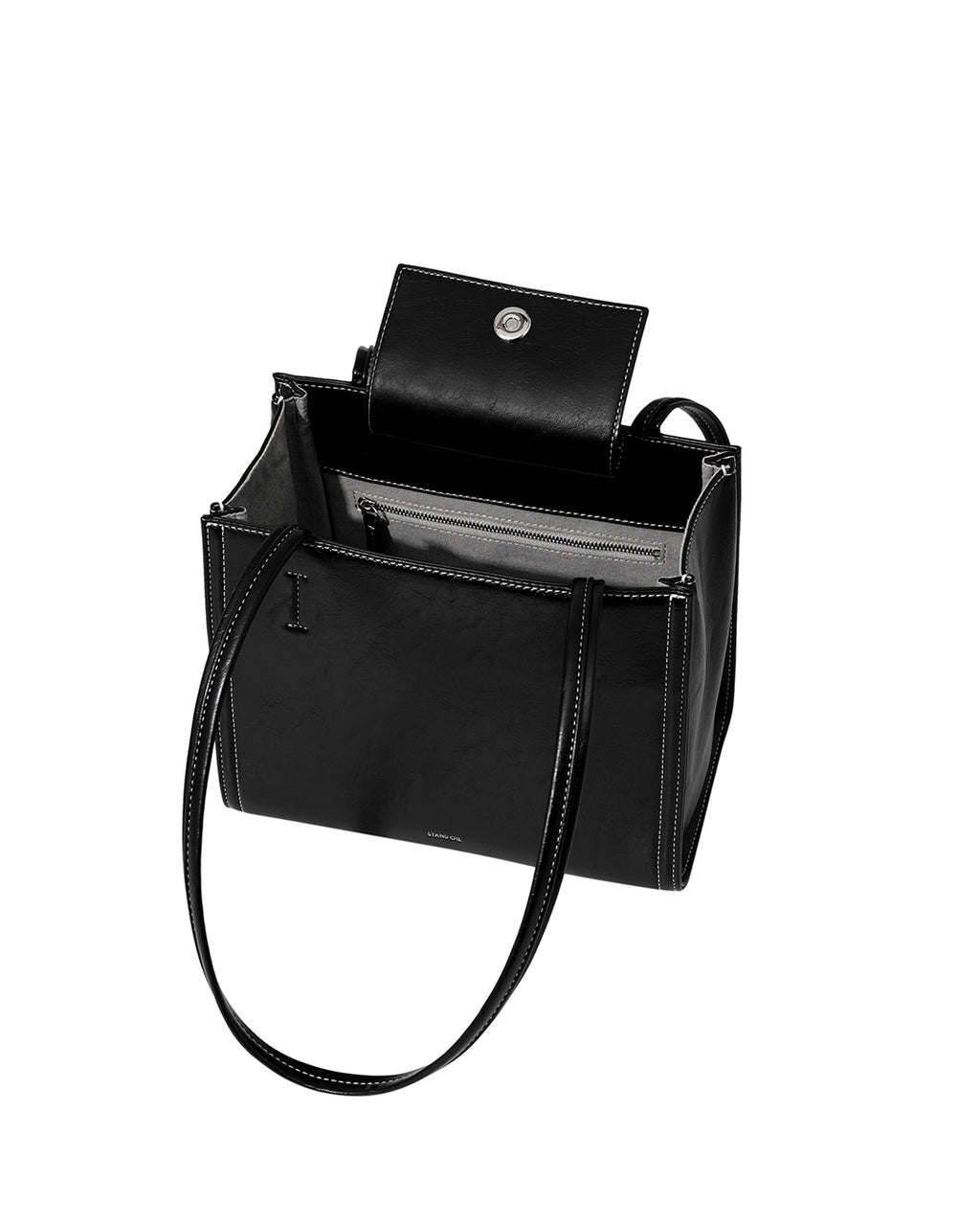 Mini Oblong Bag in Stitch Black