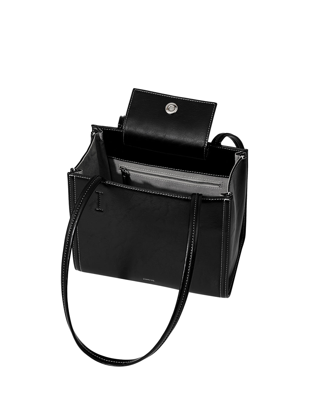 Mini Oblong Bag in Stitch Black