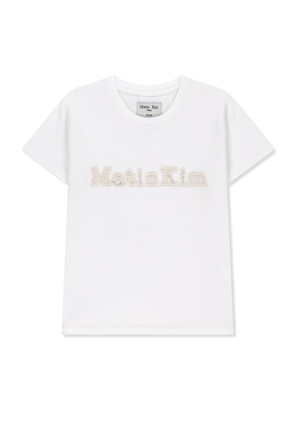 Matinkim Applique Logo Slim Top IN White