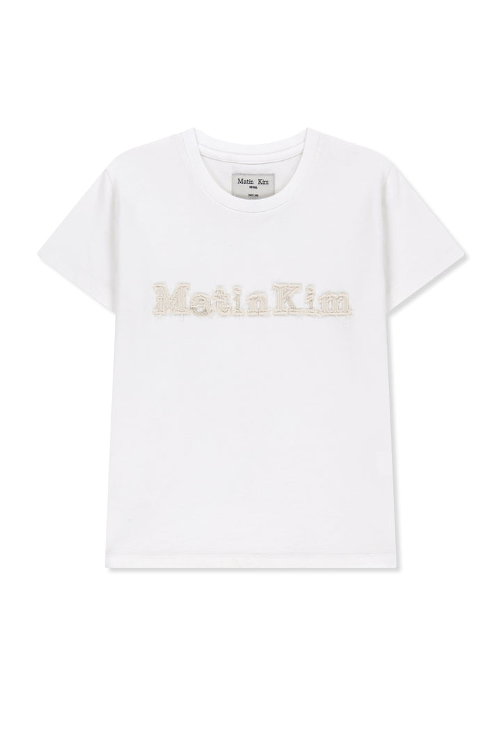 Matinkim Applique Logo Slim Top IN White