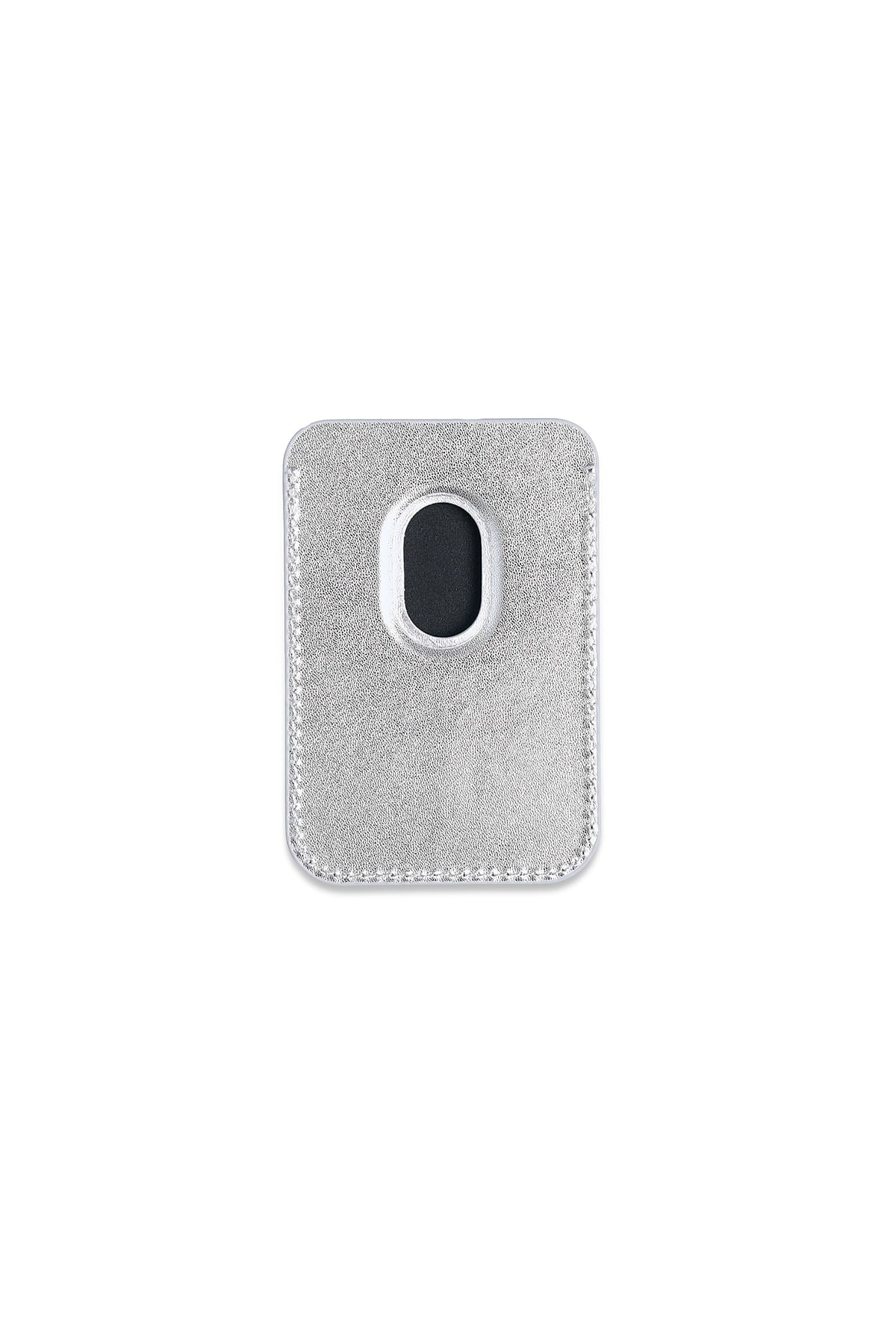 Matinkim Matin All-Over Logo Magnetic Card Wallet IN Silver