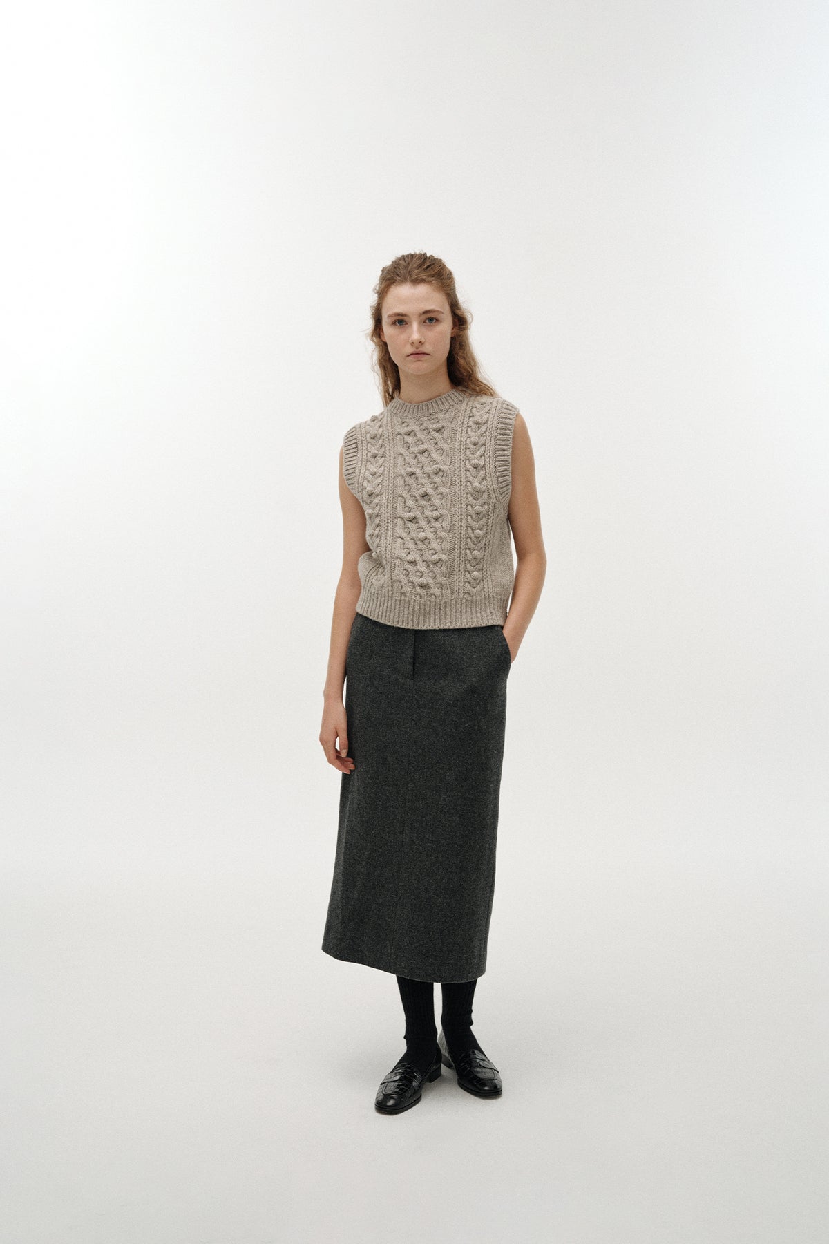 Nothing Written Latti wool vest (Ash gray)