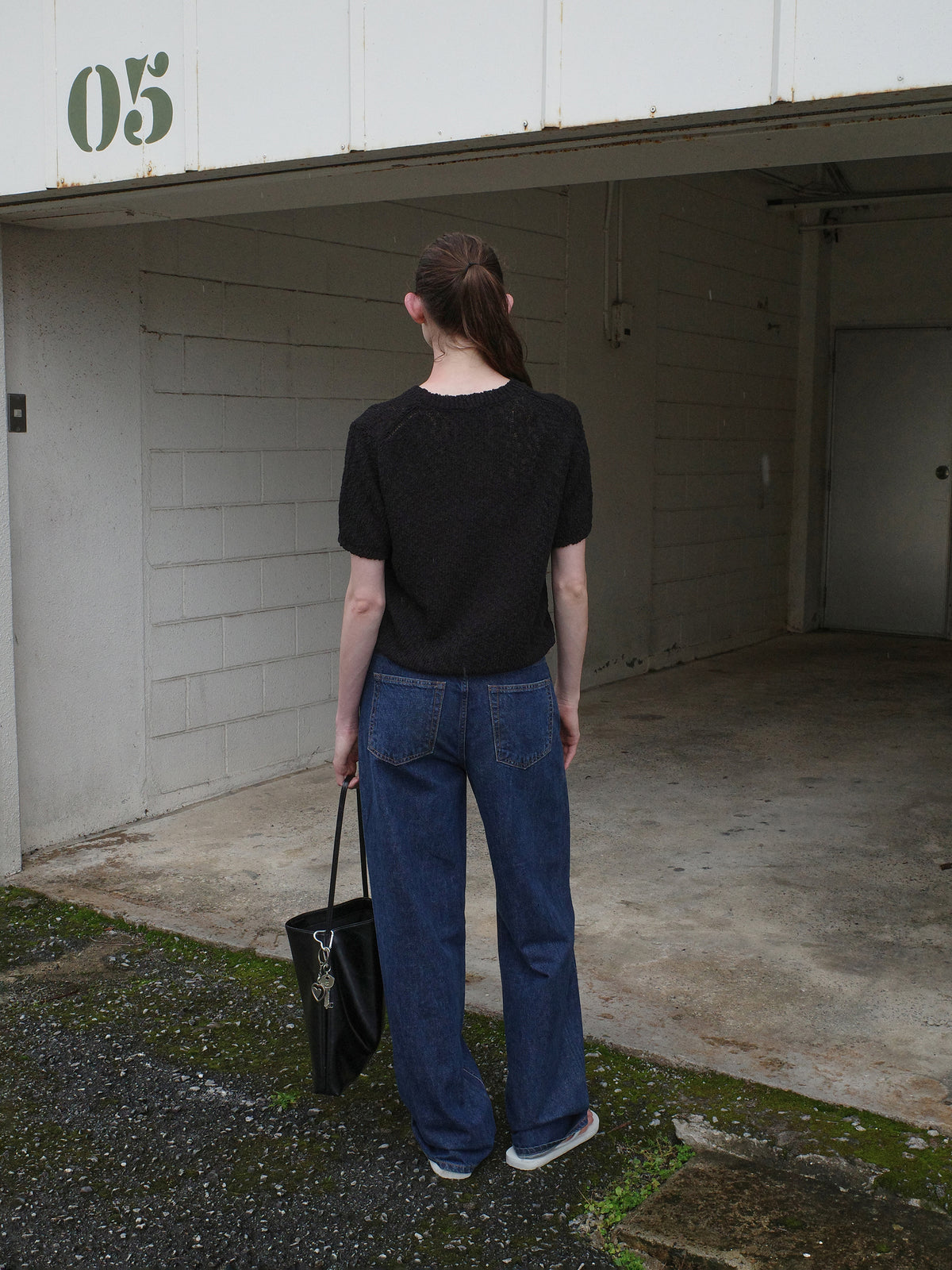 Low Classic Wave Mini Sweater Black