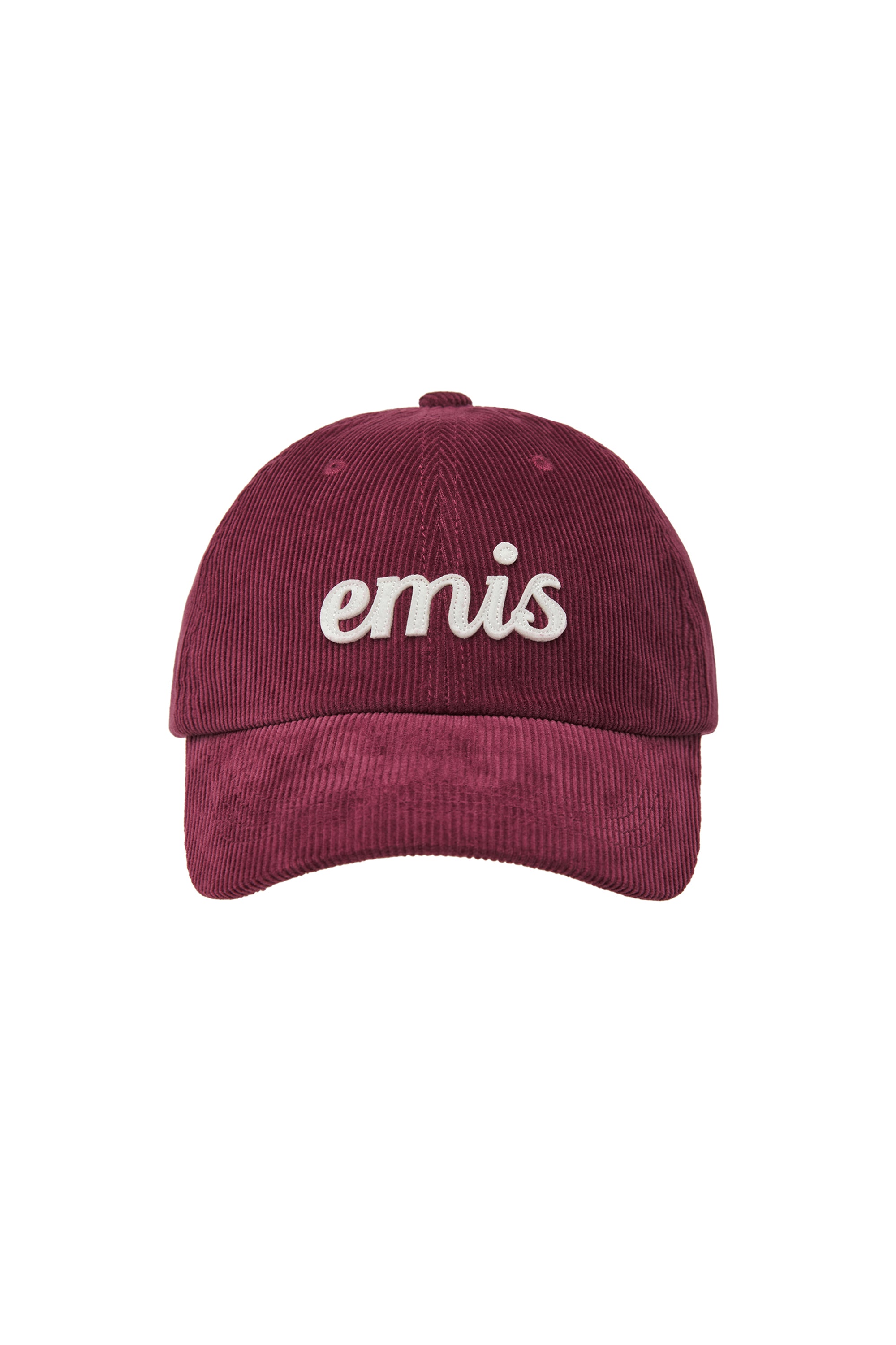APPLIQUE CORDUROY BALL CAP-WINE