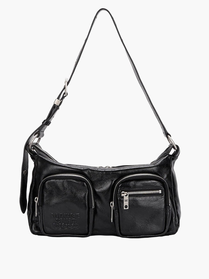 Margesherwood Outpocket Hobo black glossy plain