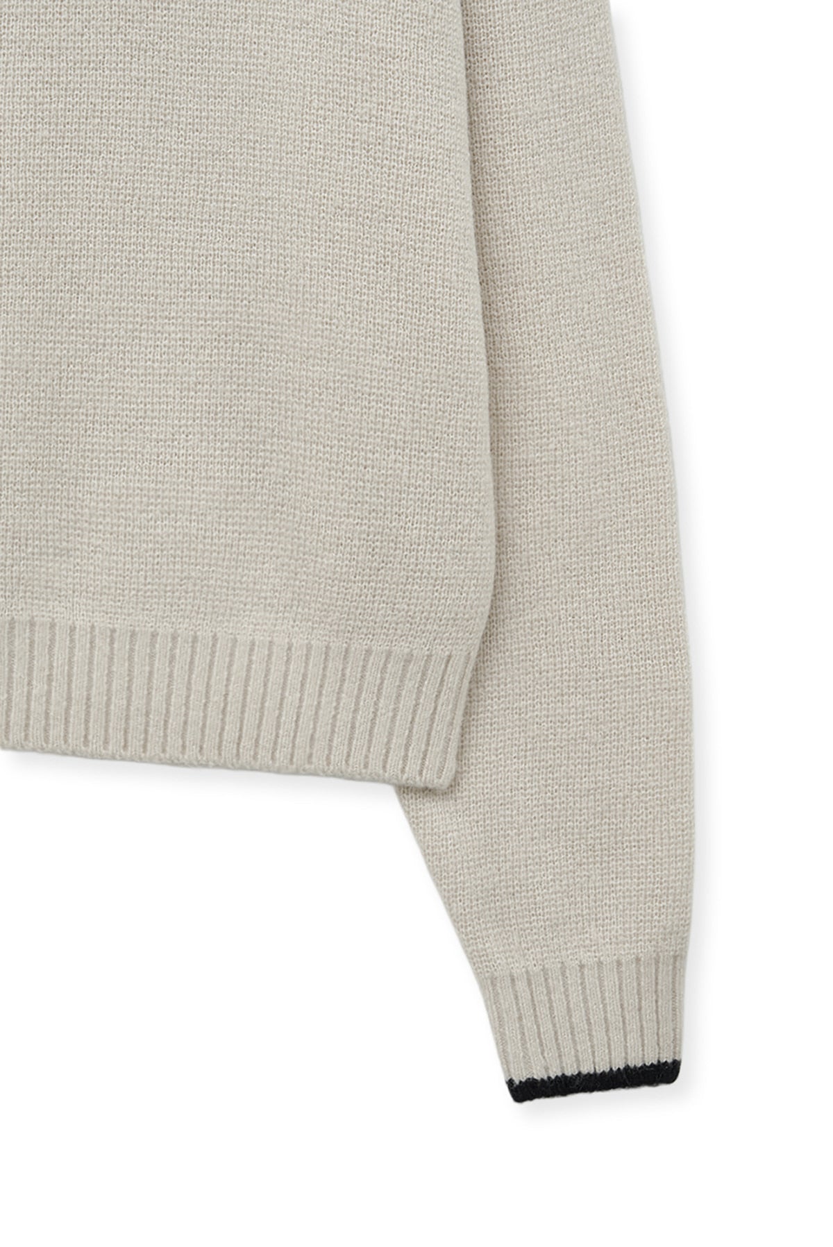 Matinkim Back Logo Collar Knit Top For Women IN Ivory