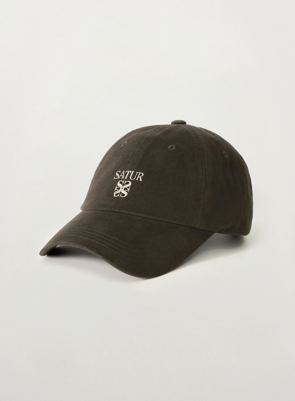 [satur] Loren Apero Small Logo Ball Cap - Brown