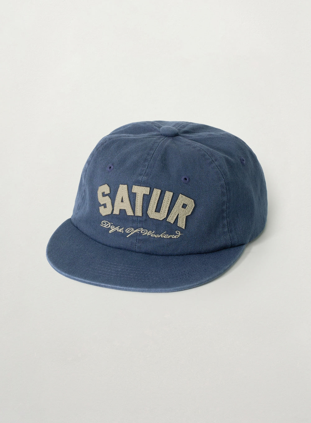 Satur Arch Logo Applique Ball Cap - Navy
