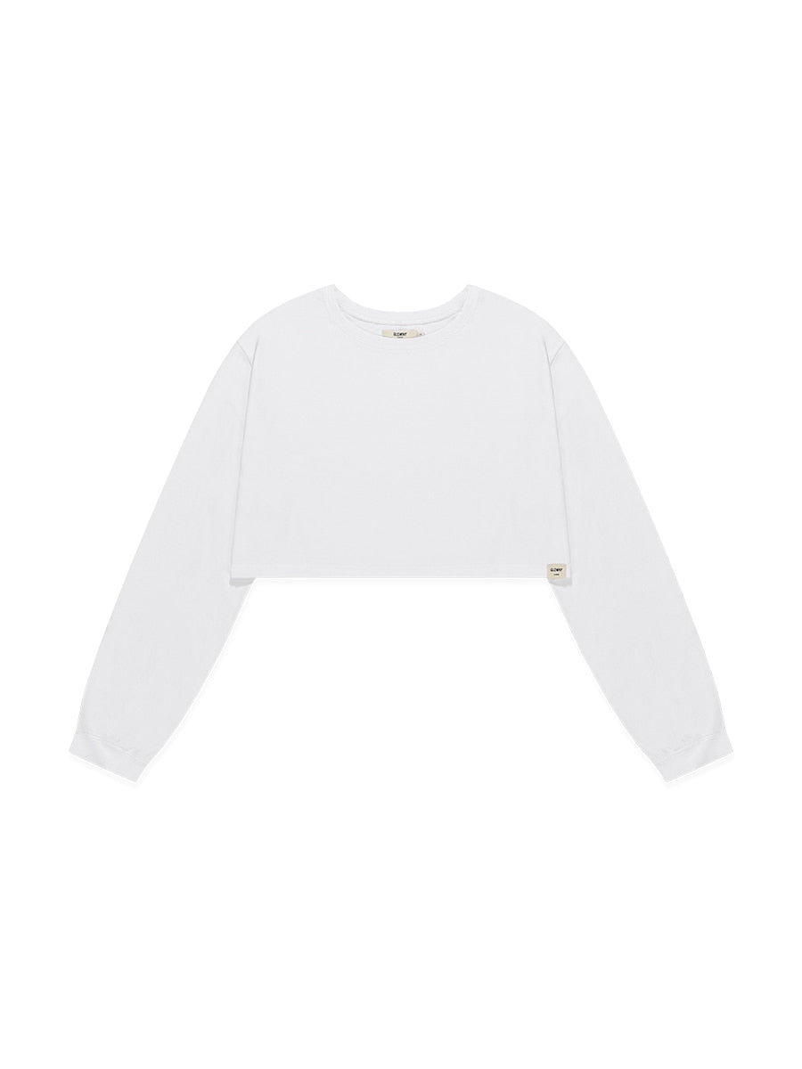 GLOWNY G Classic Soft Crop Long Sleeve (White)