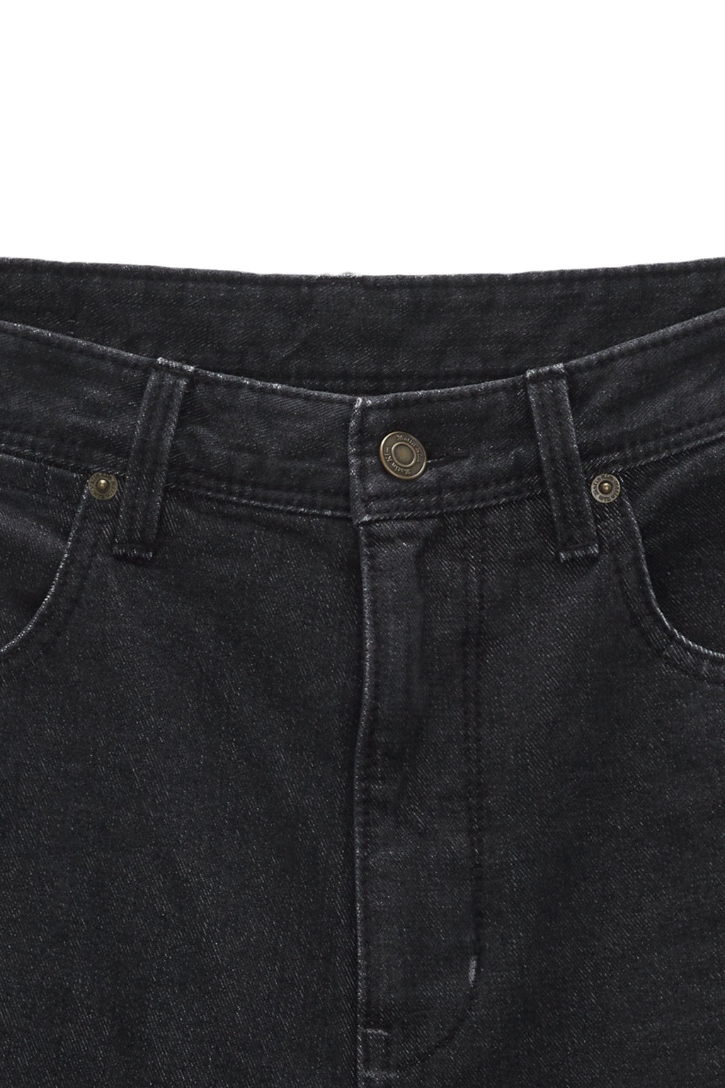 Matinkim Wide Cut Point Denim Pants For Men IN Black