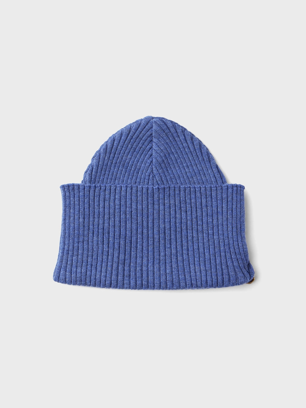 EENK Rose Detail Wool Beanie - Melange Blue