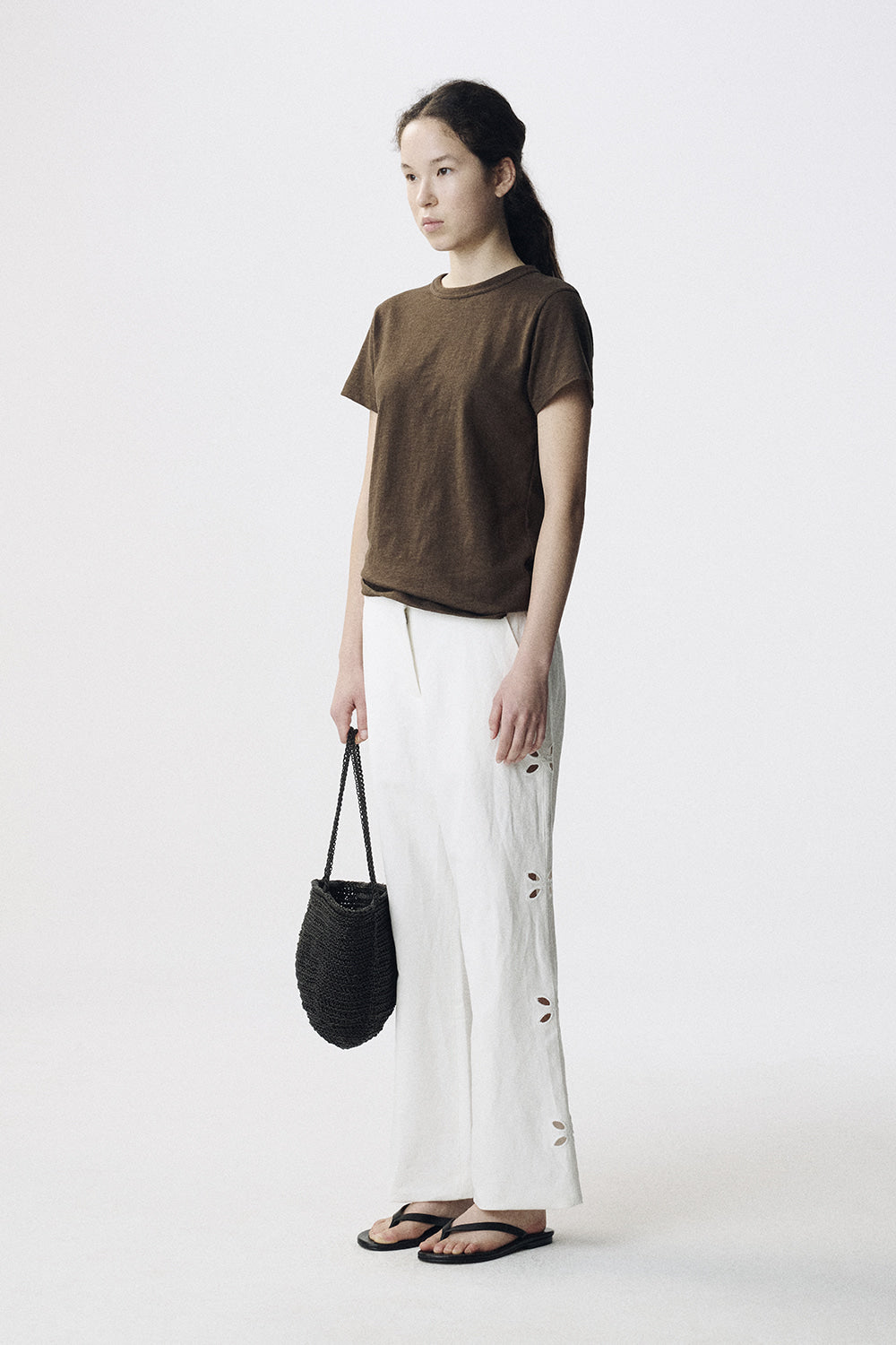 Nothing Written Lia cutout pants (Off white)