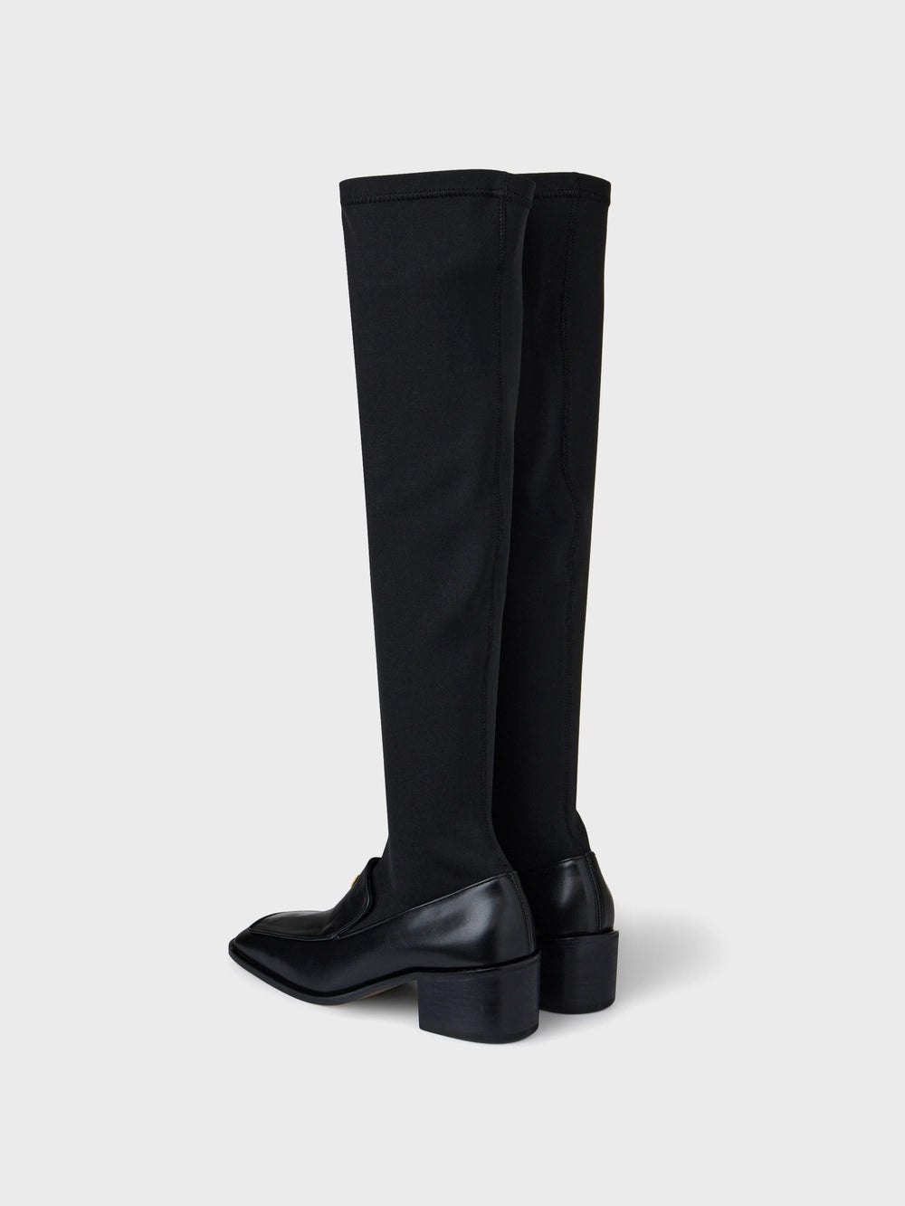 EENK Layered Texture Long Boots - Black