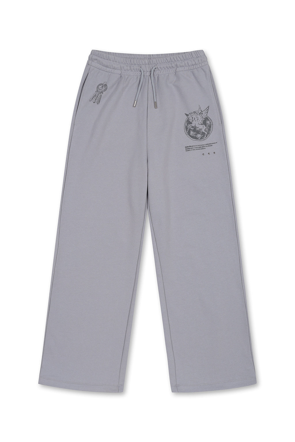 Matinkim Graffiti Artwork Sweatpants IN Smoke Blue