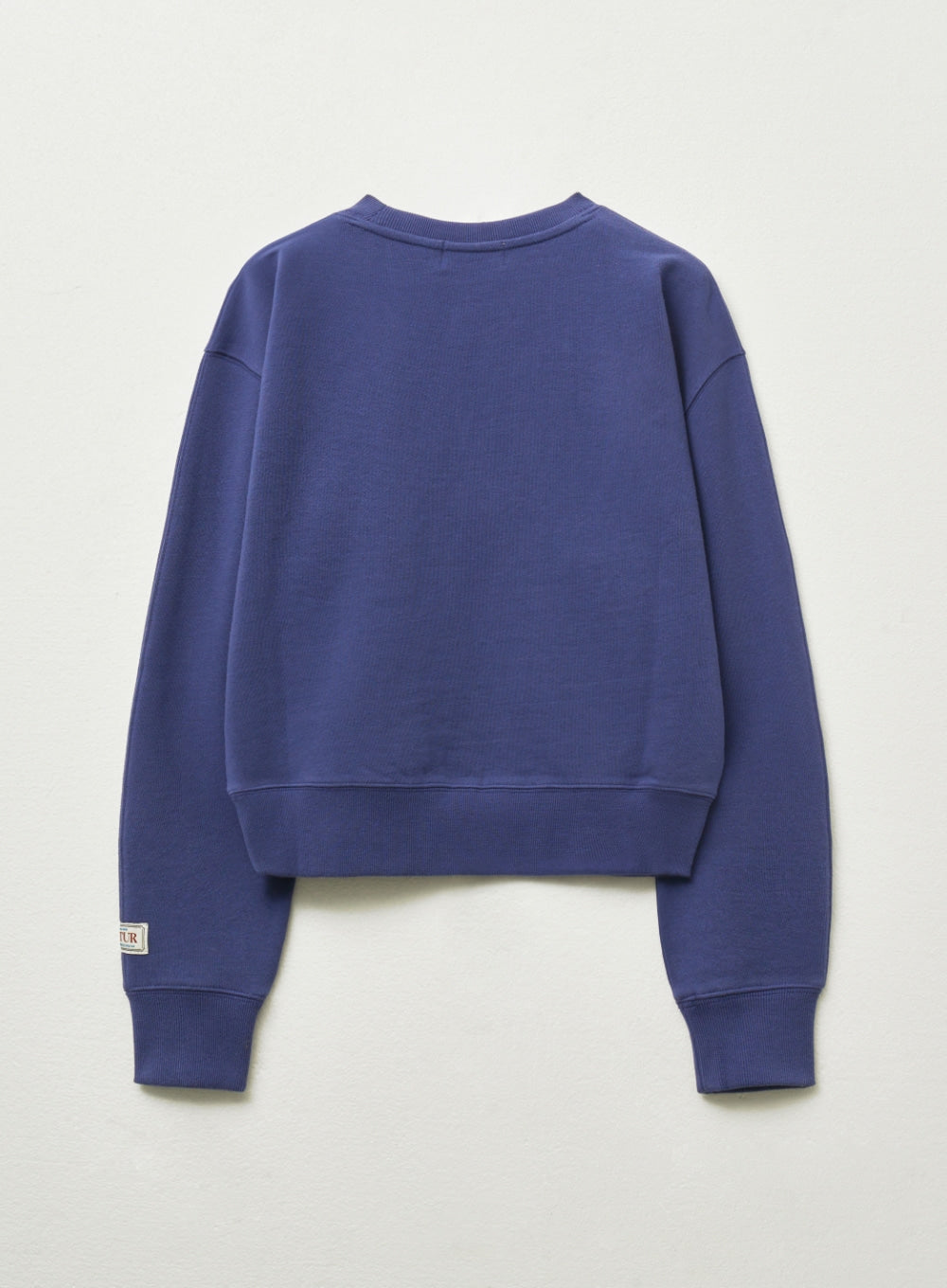 [satur] (W) Apero Volume Sleeve Crop Sweatshirt - Purple