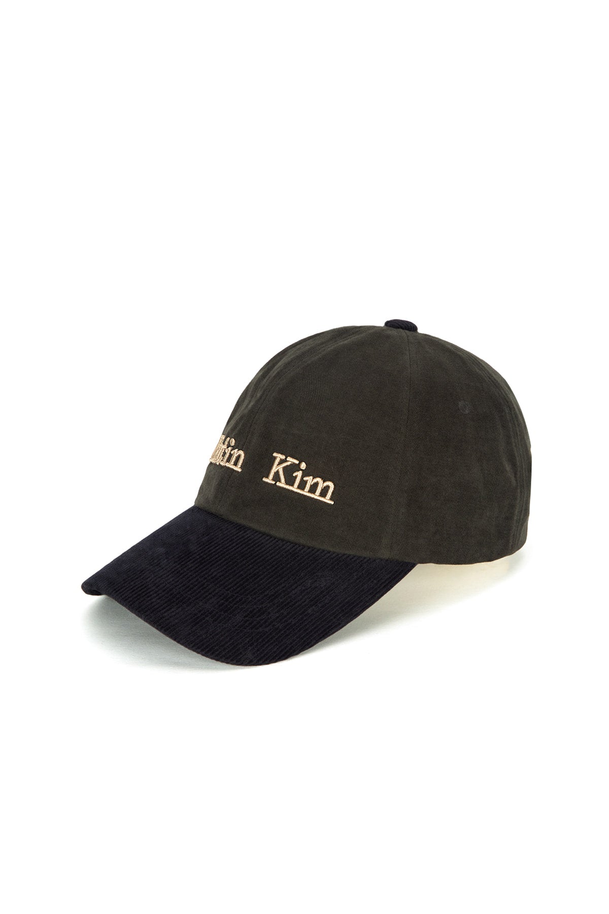 [matinkim] MATIN CLASSIC LOGO CORDUROY BRIM BALL CAP IN NAVY