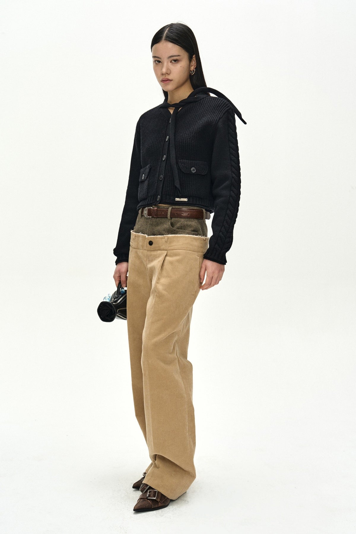 Andersson Bell Scarf Tie Knit Cardigan