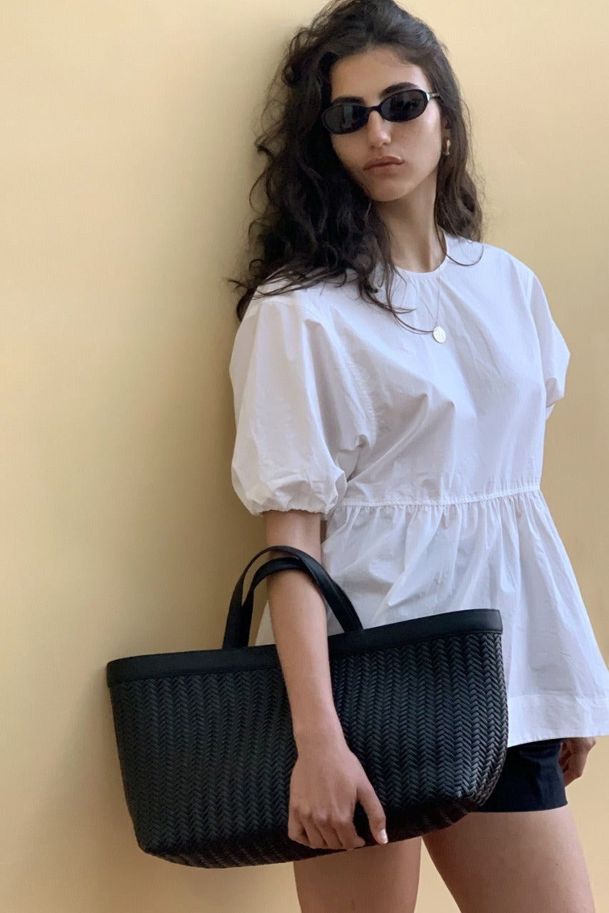 Dunst Handcrafted Weaving Tote Bag Black