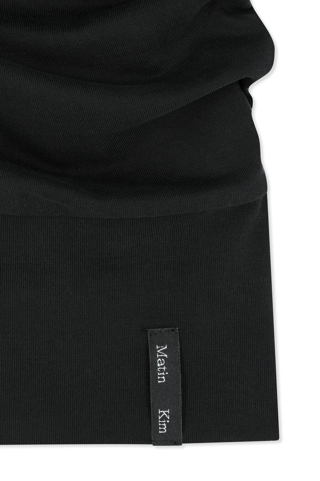 Matinkim Draped Asymmetric Sleeveless Top IN Black