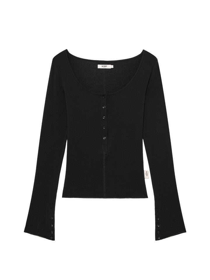 GLOWNY G Button Long Sleeve (Black)