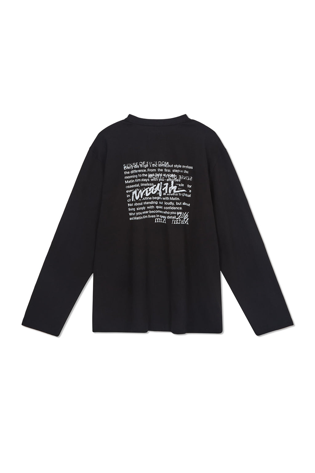 [matinkim] HANGEUL LOGO ARCHIVE LONG SLEEVE IN BLACK