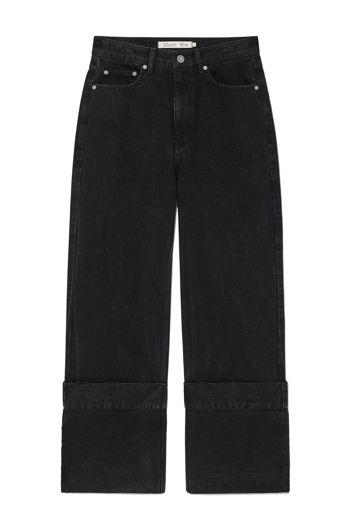 Matinkim Damage Turn UP Denim Pants IN Black