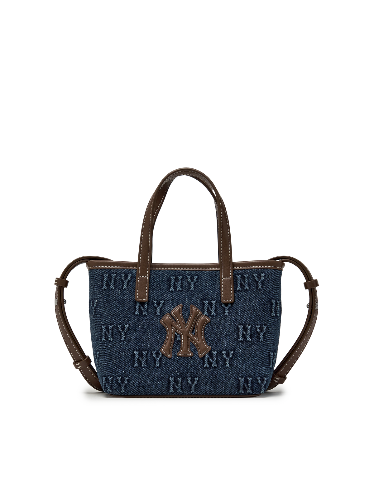 MLB Korea Classic Monogram Denim Embo Mini Cross Bag