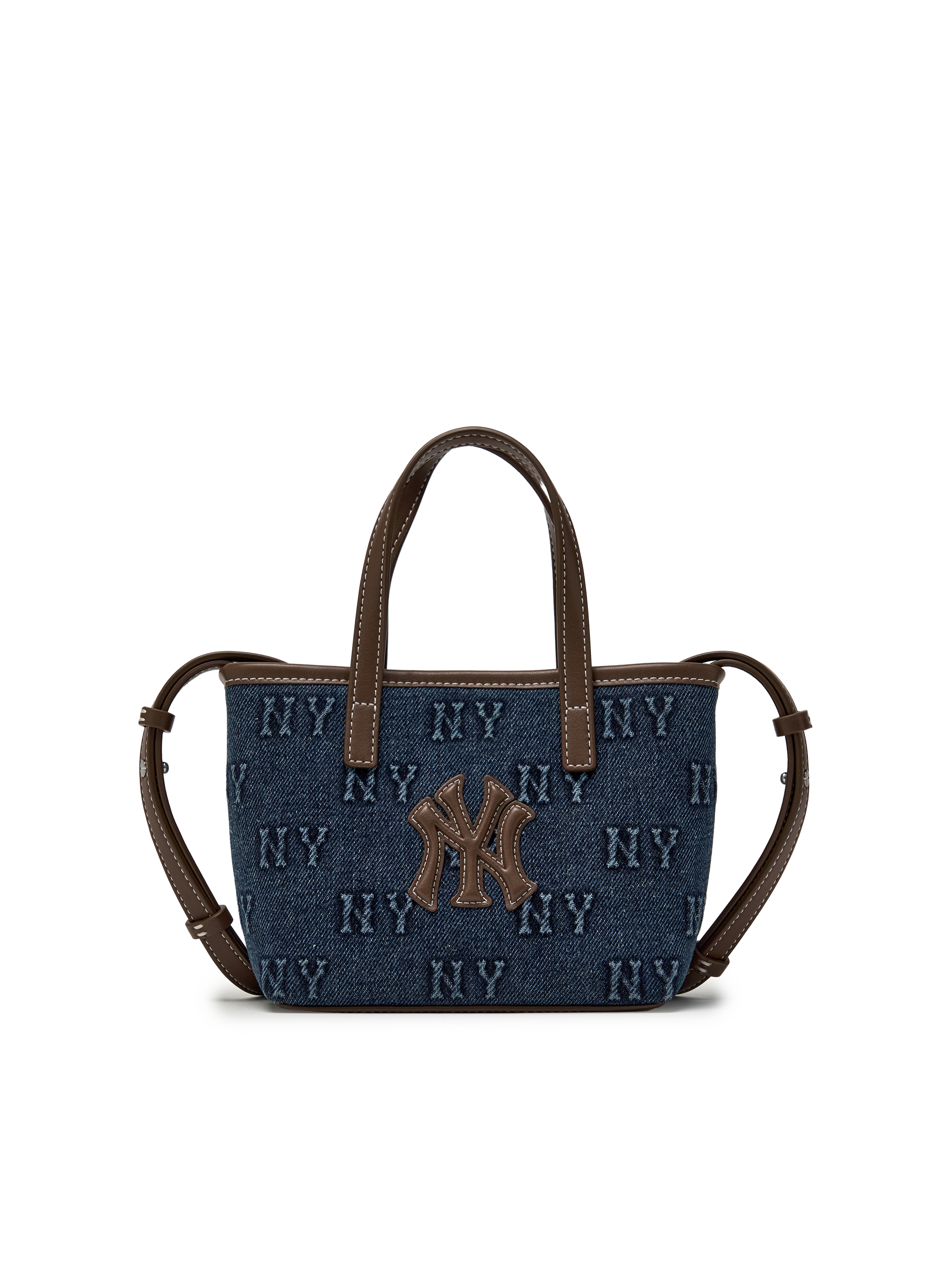 MLB Korea Classic Monogram Denim Embo Mini Cross Bag