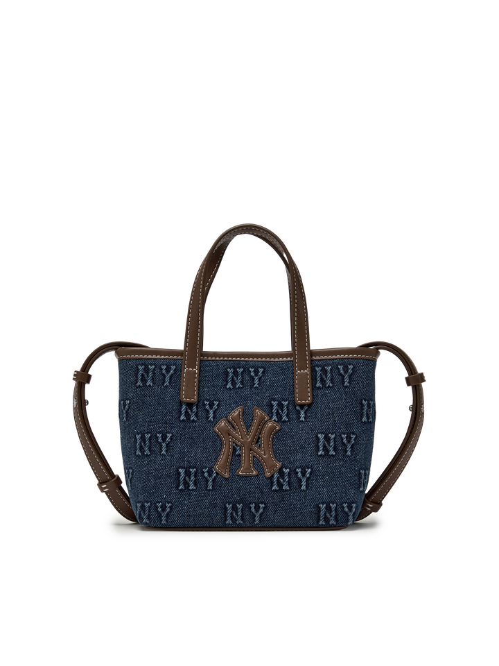 MLB Korea Classic Monogram Denim Embo Mini Cross Bag