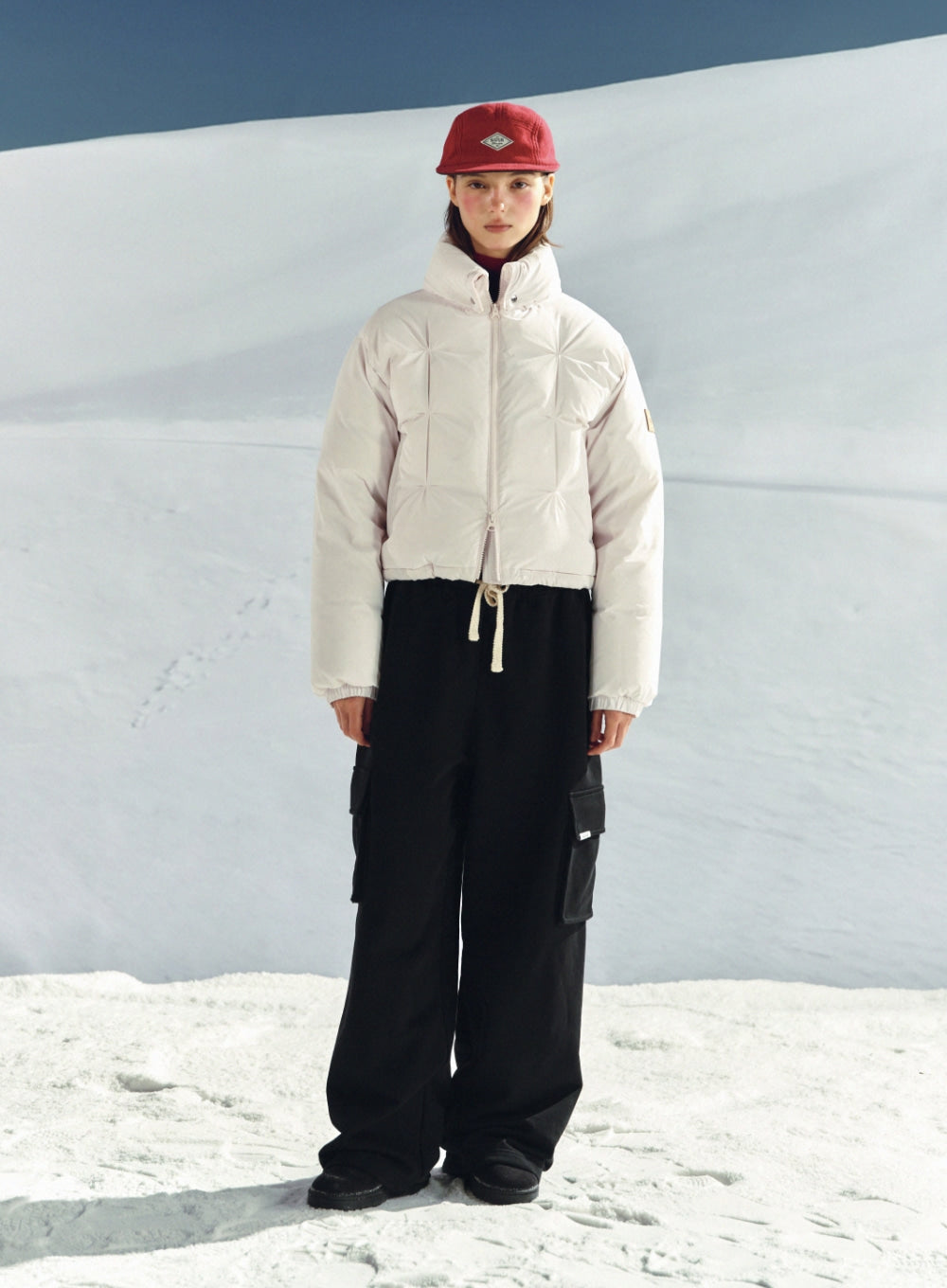 [satur] Cargo Wide Sweatpants - Black