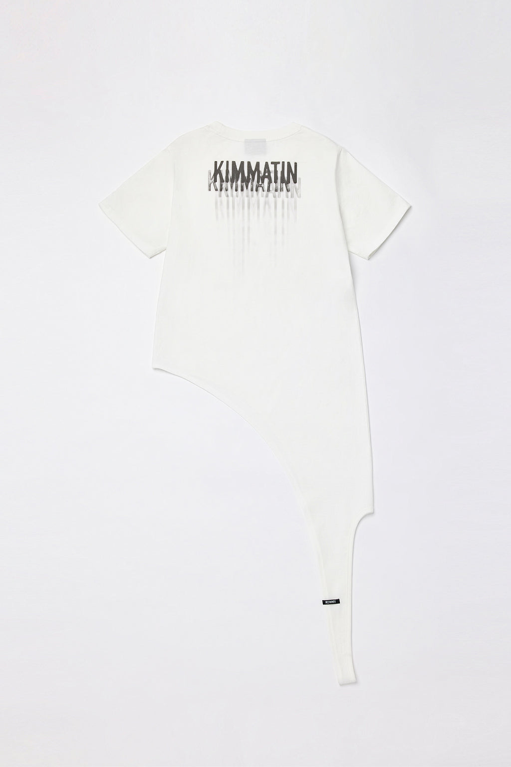 Matinkim Matin Kim Blurred Logo Layered Long Top IN White