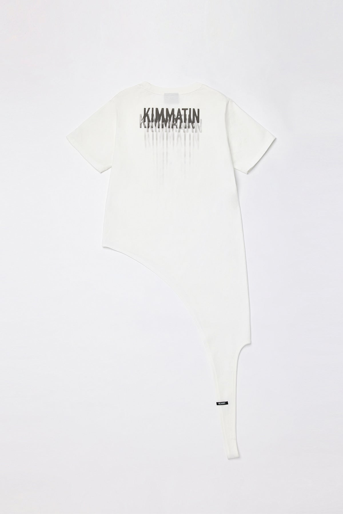 Matinkim Matin Kim Blurred Logo Layered Long Top IN White