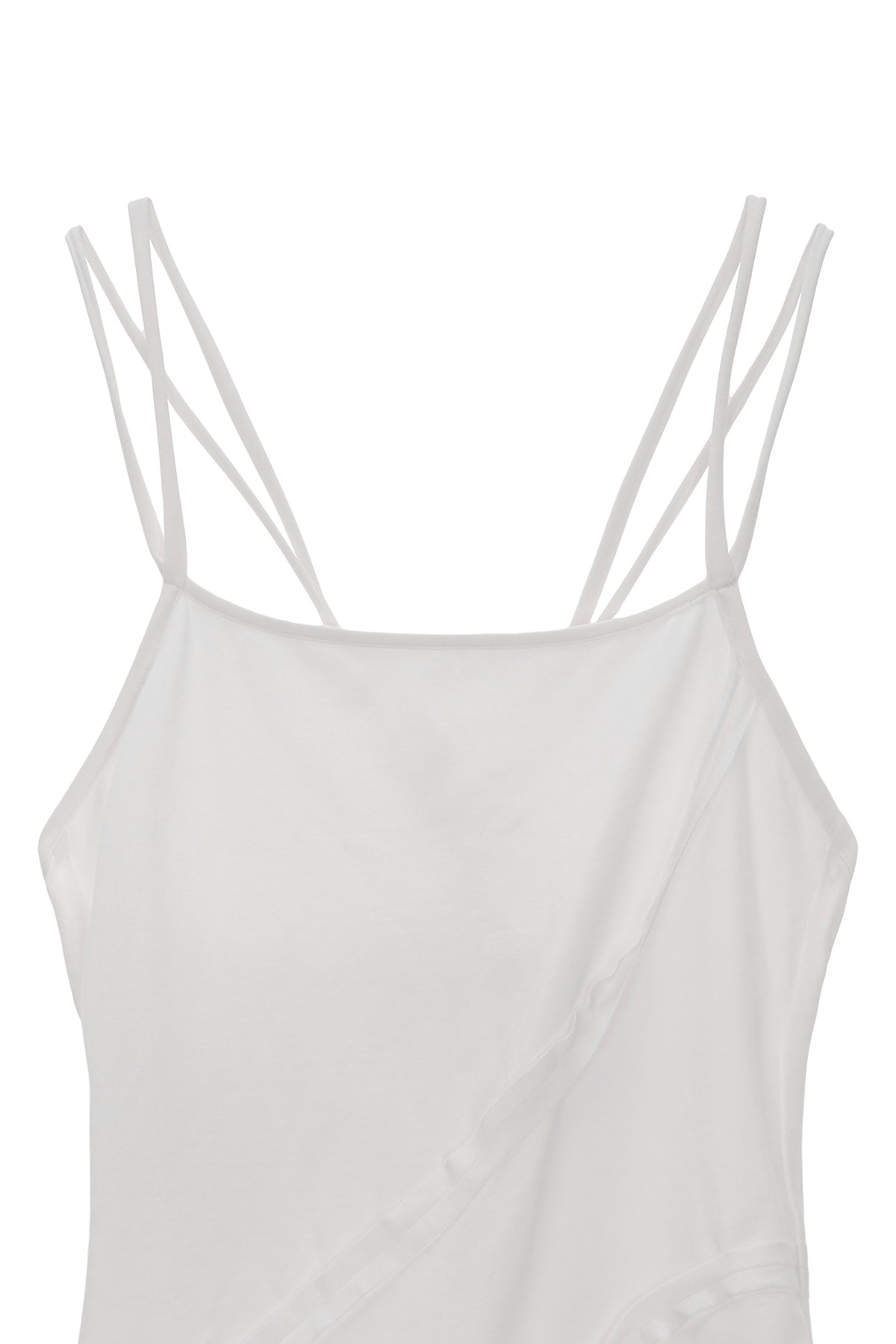 [matinkim] CUT OUT LAYERED MAXI DRESS IN WHITE