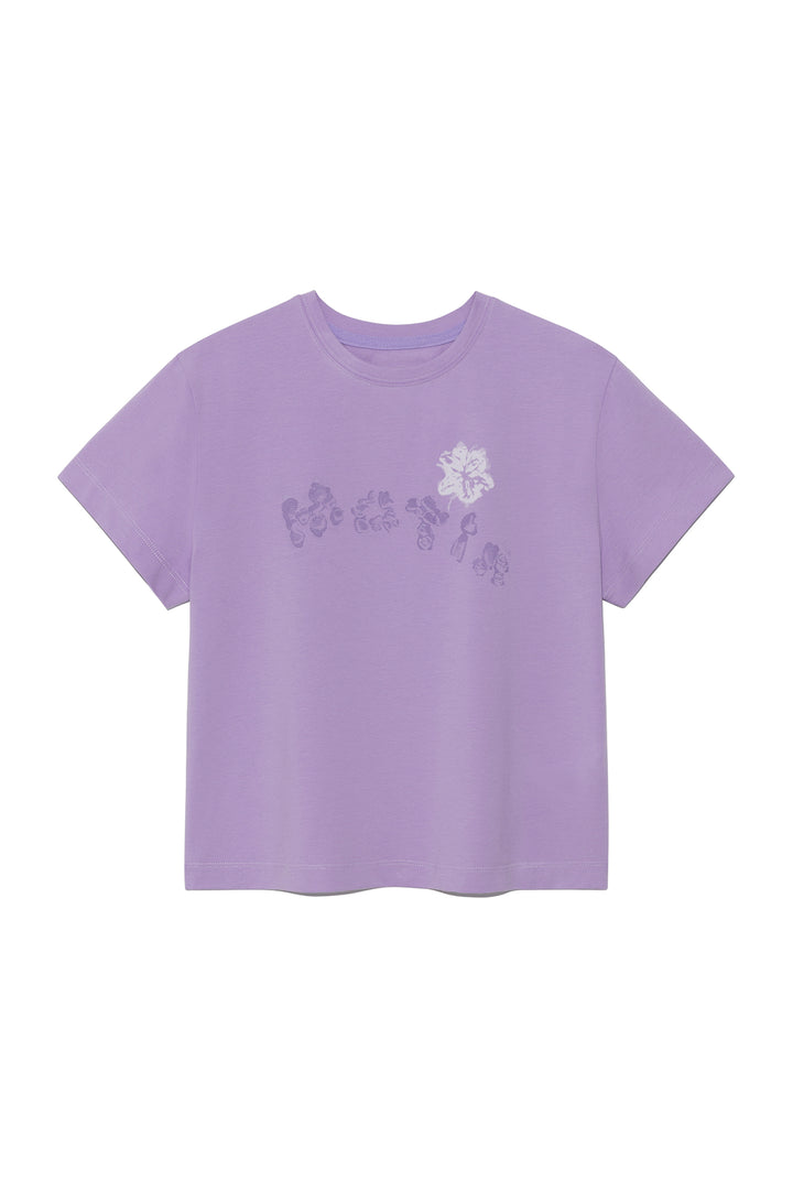Matinkim Bubbly Graphic Printing Top IN Lilac
