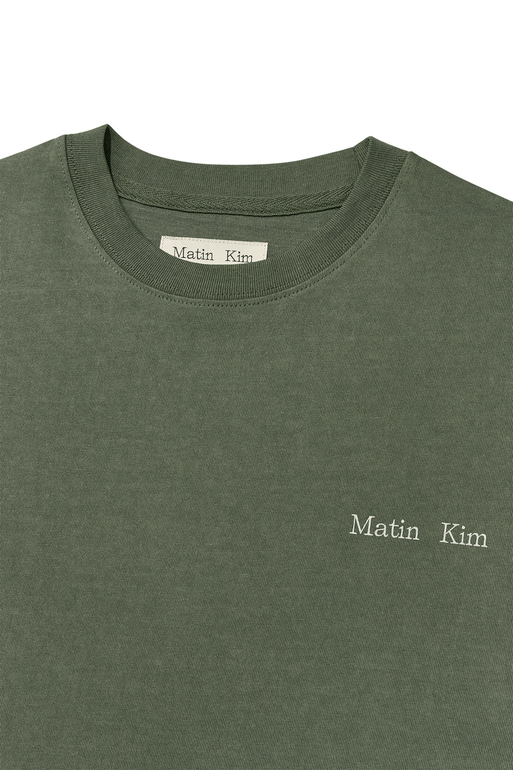 Matinkim Vintage Washed Logo Top For Women IN Khaki