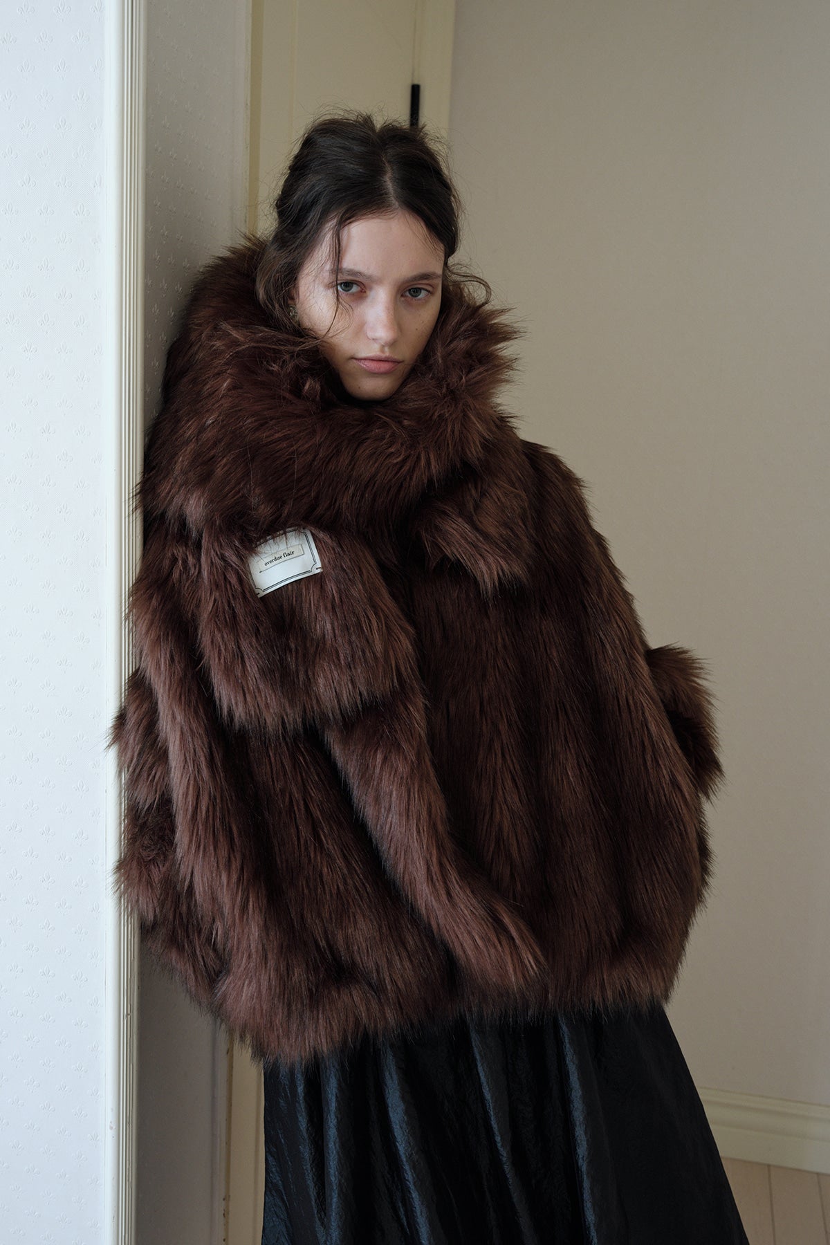 Overdueflair Vegan Fur Jacket Brown